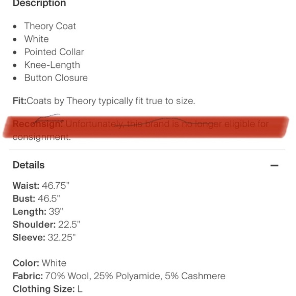 Theory oversized double-faced wool coat, perfect new condition. - Picture 4 of 7